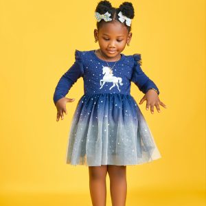 Kids' Fancy Blue Party Gown"।